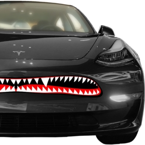 Model 3 Tesla Grille Fighter Teeth Graphics Black